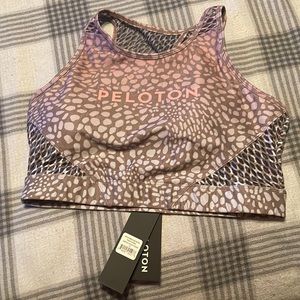 Peloton leopard print sports bra